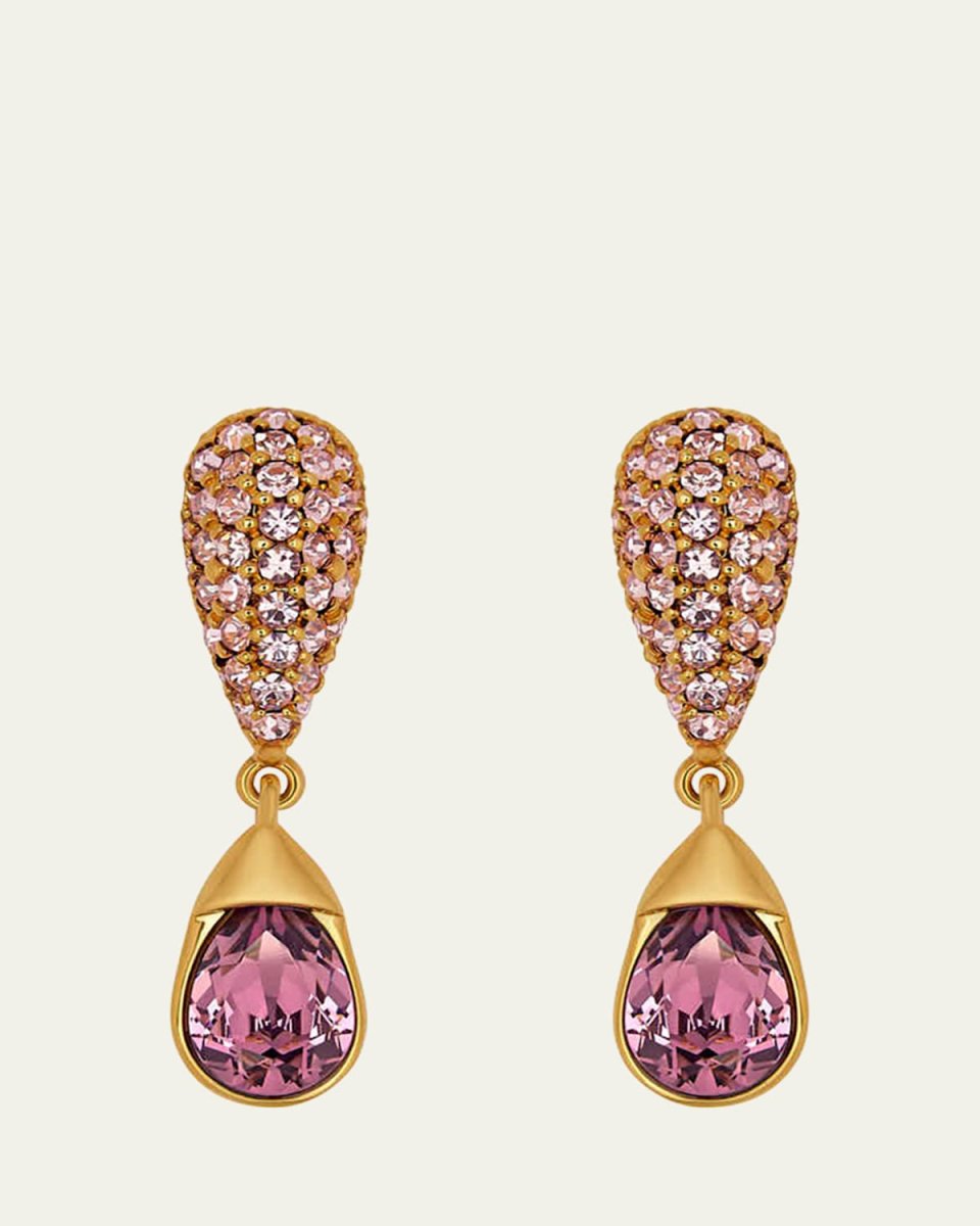 Pave Drop Earrings